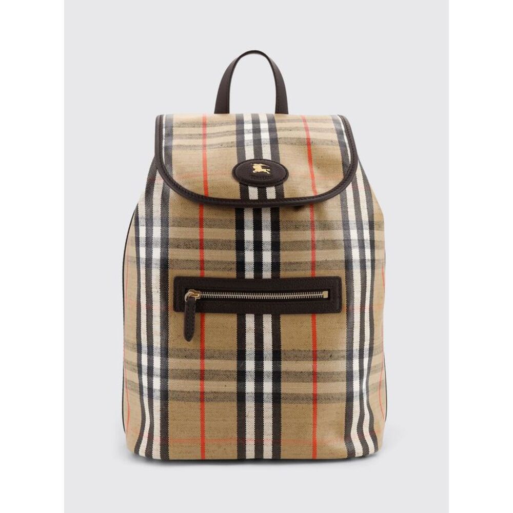 Burberry Men Check Canvas Backpack Burberry